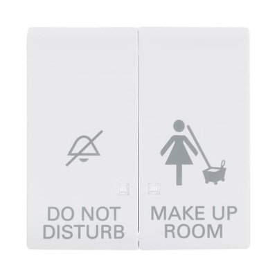 Wippe mit Aufdruck DO NOT DISTURB/MAKE UP ROOM mit kleiner transparenter