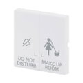 Wippe mit Aufdruck DO NOT DISTURB/MAKE UP ROOM mit kleiner transparenter