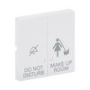Wippe mit Aufdruck DO NOT DISTURB/MAKE UP ROOM mit kleiner transparenter
