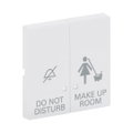 Wippe mit Aufdruck DO NOT DISTURB/MAKE UP ROOM mit kleiner transparenter