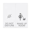 Wippe mit Aufdruck DO NOT DISTURB/MAKE UP ROOM mit kleiner transparenter