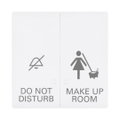 Wippe mit Aufdruck DO NOT DISTURB/MAKE UP ROOM mit kleiner transparenter