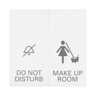 Wippe mit Aufdruck DO NOT DISTURB/MAKE UP ROOM mit kleiner transparenter