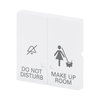 Wippe mit Aufdruck DO NOT DISTURB/MAKE UP ROOM mit kleiner transparenter