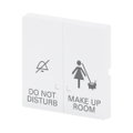 Wippe mit Aufdruck DO NOT DISTURB/MAKE UP ROOM mit kleiner transparenter
