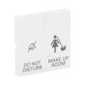 Wippe mit Aufdruck DO NOT DISTURB/MAKE UP ROOM mit kleiner transparenter