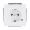 SCHUKO® Steckdosen-Einsatz Safety+ mit LED Kontrolllicht /grün studioweiß -