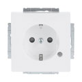 SCHUKO® Steckdosen-Einsatz Safety+ mit LED Kontrolllicht /grün studioweiß -