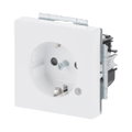 SCHUKO® Steckdosen-Einsatz Safety+ mit LED Kontrolllicht /grün studioweiß -