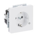SCHUKO® Steckdosen-Einsatz Safety+ mit LED Kontrolllicht /grün studioweiß -