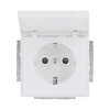 SCHUKO® Steckdosen-Einsatz Safety+ mit Klappdeckel ohne Spreize studioweiß matt