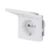 SCHUKO® Steckdosen-Einsatz Safety+ mit Klappdeckel ohne Spreize studioweiß matt
