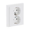 SCHUKO® Doppelsteckdose Komplettabdeckung Safety+ studioweiß - future® linear