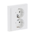 SCHUKO® Doppelsteckdose Komplettabdeckung Safety+ studioweiß - future® linear