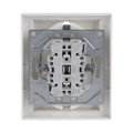 SCHUKO® Doppelsteckdose Komplettabdeckung Safety+ studioweiß - future® linear