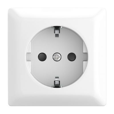SCHUKO® Steckdose Safety+ 16 A alpinweiß  - Busch-balance® AP   