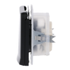 SCHUKO® Steckdosen-Einsatz mit Klappdeckel anthrazit - Allwetter 44® (IP44)