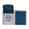 SCHUKO® Doppelsteckdose mit Beschriftungsfeld Safety+ mit Klappdeckel 16 A