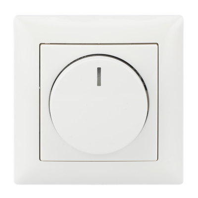 Busch-Drehdimmer LED, Komplettset mit Glimmlampe alpinweiß - Busch-balance® SI