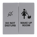 Wippe mit Aufdruck DO NOT DISTURB/MAKE UP ROOM für Schalter/Taster, 2-fach