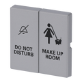 Wippe mit Aufdruck DO NOT DISTURB/MAKE UP ROOM für Schalter/Taster, 2-fach