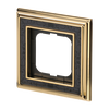 Abdeckrahmen 1-fach Messing poliert Dekor anthrazit - Busch-dynasty®   