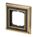 Abdeckrahmen 1-fach Messing poliert Dekor anthrazit - Busch-dynasty®   