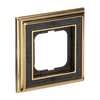 Abdeckrahmen 1-fach Messing poliert Dekor anthrazit - Busch-dynasty®   