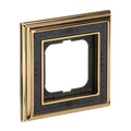 Abdeckrahmen 1-fach Messing poliert Dekor anthrazit - Busch-dynasty®   