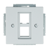 Zentralscheibe Modular-Jack-Einsatz, Keystone 2-fach alusilber - Plattform 63  