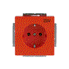 SCHUKO® Steckdosen-Einsatz mit Aufdruck ZSV orange - Plattform 63 mit Aufdruck 