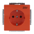 SCHUKO® Steckdosen-Einsatz mit Aufdruck ZSV orange - Plattform 63 mit Aufdruck