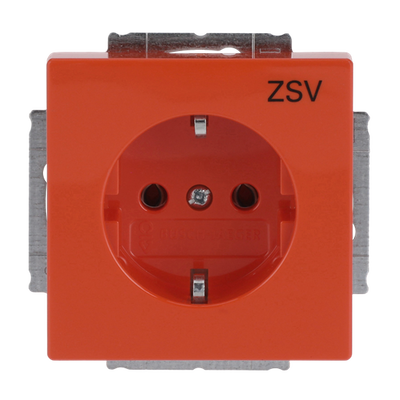 SCHUKO® Steckdosen-Einsatz mit Aufdruck ZSV orange - Plattform 63 mit Aufdruck