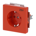 SCHUKO® Steckdosen-Einsatz mit Aufdruck ZSV orange - Plattform 63 mit Aufdruck
