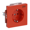 SCHUKO® Steckdosen-Einsatz mit Aufdruck ZSV orange - Plattform 63 mit Aufdruck 