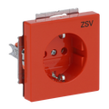 SCHUKO® Steckdosen-Einsatz mit Aufdruck ZSV orange - Plattform 63 mit Aufdruck