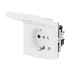 SCHUKO® Steckdosen-Einsatz Safety+ mit LED Kontrolllicht /grün mit Klappdeckel