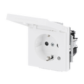 SCHUKO® Steckdosen-Einsatz Safety+ mit LED Kontrolllicht /grün mit Klappdeckel