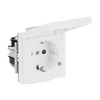 SCHUKO® Steckdosen-Einsatz Safety+ mit LED Kontrolllicht /grün mit Klappdeckel