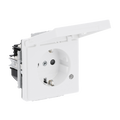 SCHUKO® Steckdosen-Einsatz Safety+ mit LED Kontrolllicht /grün mit Klappdeckel
