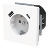 SCHUKO® USB-Steckdosen-Einsatz Safety+ mit USB A/C studioweiß matt - Busch-art