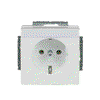 SCHUKO® Steckdosen-Einsatz mit Beschriftungsfeld studioweiß matt - Plattform 63