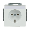 SCHUKO® Steckdosen-Einsatz mit Beschriftungsfeld studioweiß matt - Plattform 63