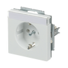 SCHUKO® Steckdosen-Einsatz mit Beschriftungsfeld studioweiß matt - Plattform 63