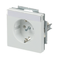 SCHUKO® Steckdosen-Einsatz mit Beschriftungsfeld studioweiß matt - Plattform 63