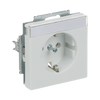 SCHUKO® Steckdosen-Einsatz mit Beschriftungsfeld studioweiß matt - Plattform 63
