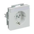 SCHUKO® Steckdosen-Einsatz mit Beschriftungsfeld studioweiß matt - Plattform 63