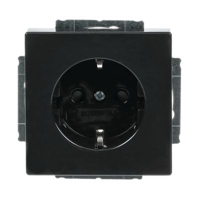 SCHUKO® Steckdosen-Einsatz Safety+ mit Schraubklemmen anthrazit - Plattform 63