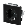 SCHUKO® Steckdosen-Einsatz Safety+ mit Schraubklemmen anthrazit - Plattform 63