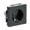 SCHUKO® Steckdosen-Einsatz Safety+ mit Schraubklemmen anthrazit - Plattform 63